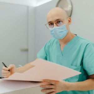 doctor with file