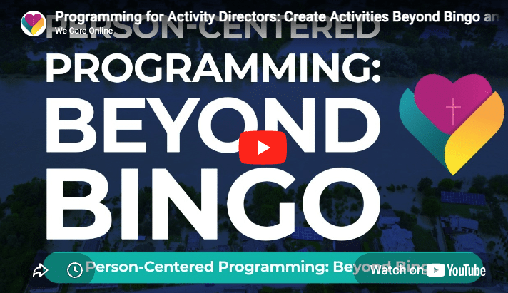 Meaningful activity programming course for Activity Directors and long-term care professionals Video description